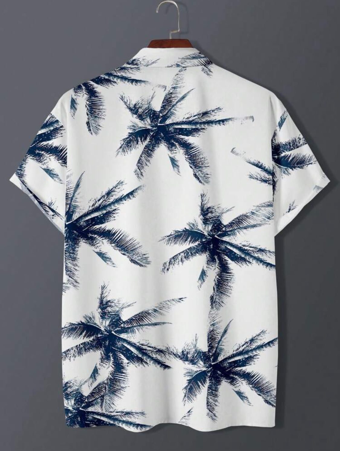 Manfinity Dauomo Camisa de hombre con estampado tropical de manga corta para el verano