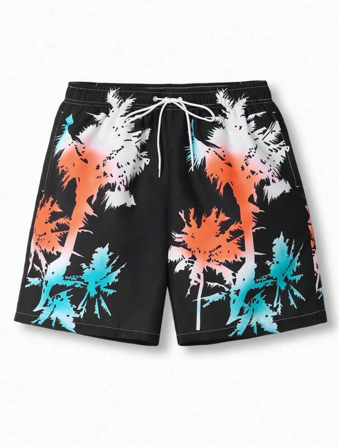 Manfinity Swimmode Boardshorts Con Estampado De Palmeras Para Hombre