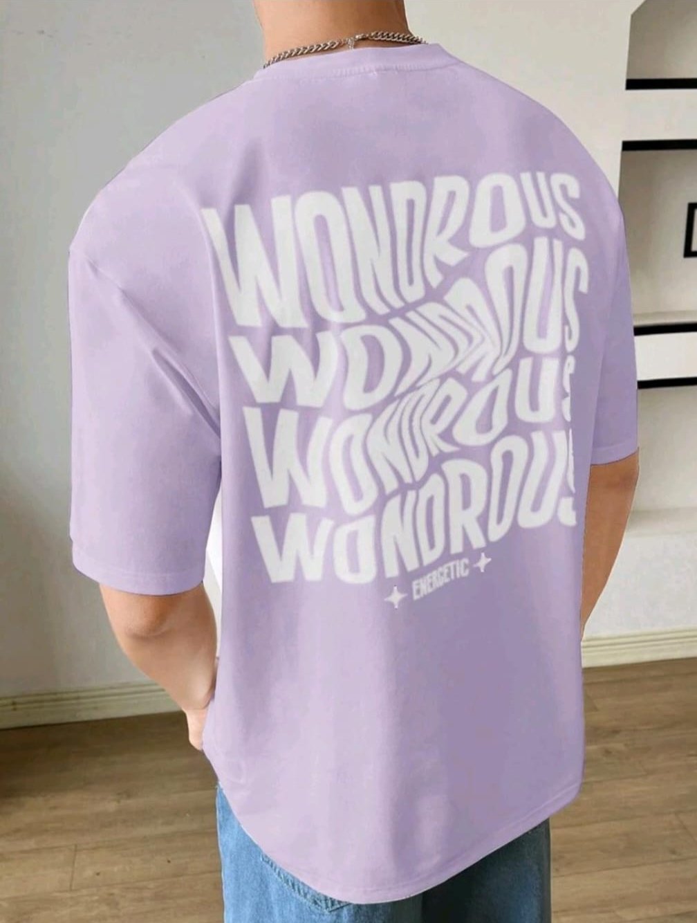 Manfinity Urbanchill Camiseta con gráfico de letra oversize para hombres